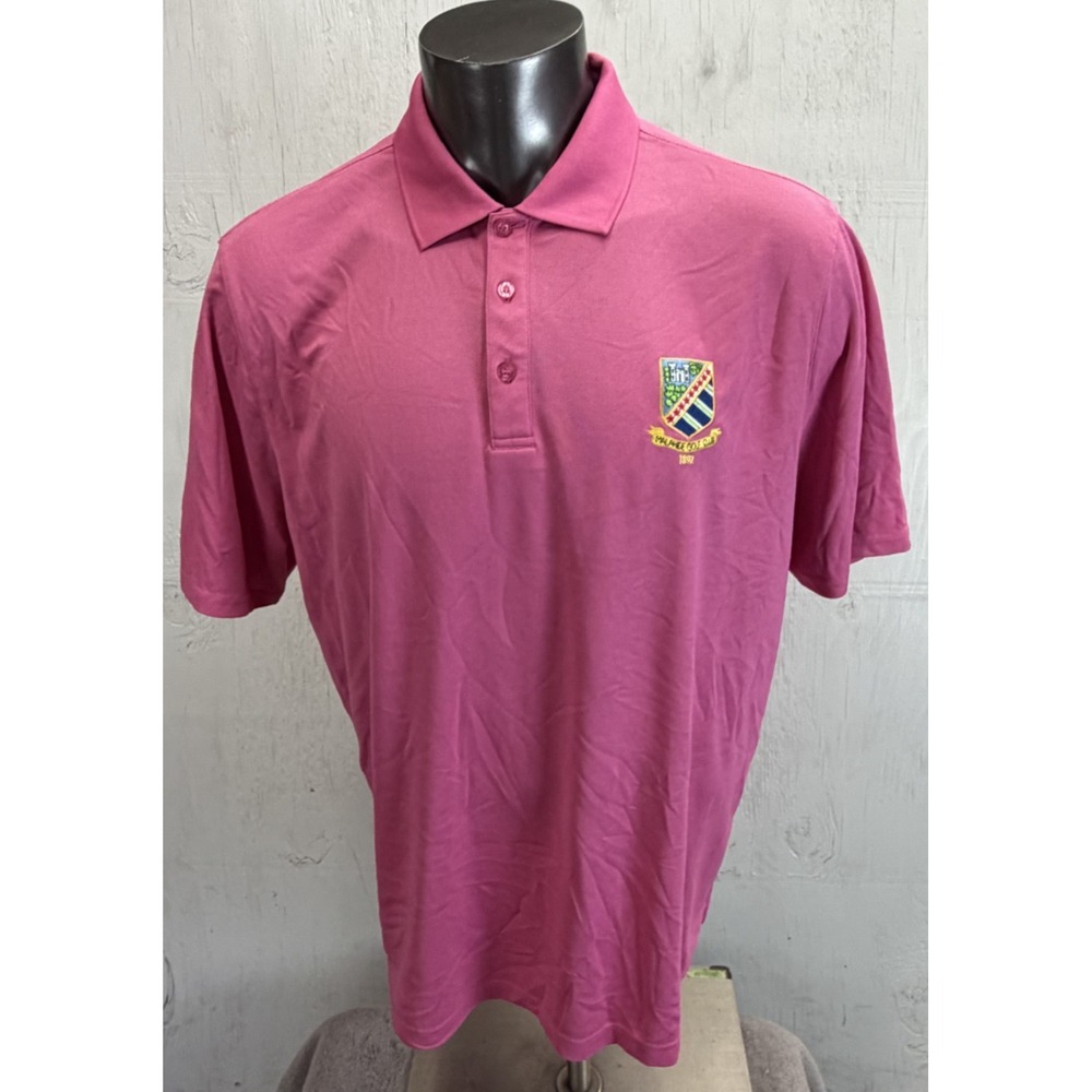 Mens Glenmuir 1891 Performance Wicking Golf Polo Shirt Size XXL Pink Malahide